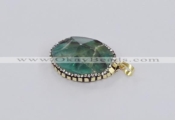 CGP3291 25*30mm - 30*35mm faceted freeform fluorite pendants