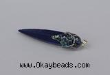 CGP3362 15*50mm - 16*65mm sticks lapis lazuli gemstone pendants