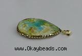 CGP3401 30*40mm - 30*45mm faceted flat teardrop agate pendants