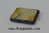 CGP3422 35*60mm - 40*50mm rectangle fossil coral pendants