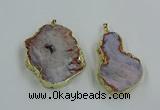 CGP3440 30*45mm - 45*55mm freeform south red agate pendants