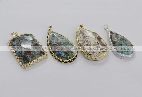 CGP3481 30*40mm - 35*55mm freeform ocean agate pendants