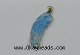 CGP3504 22*60mm - 25*65mm feather fossil coral pendants