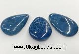 CGP3548 32*42mm - 35*55mm flat teardrop chrysanthemum agate slab pendants