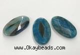 CGP3570 32*50mm faceted oval agate pendants wholesale