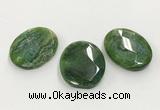 CGP3578 40*50mm faceted oval agate pendants wholesale