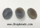 CGP3580 32*45mm faceted oval agate pendants wholesale