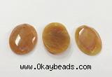 CGP3581 32*45mm faceted oval agate pendants wholesale