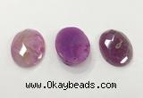 CGP3582 32*45mm faceted oval agate pendants wholesale