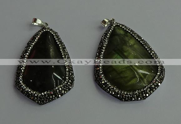 CGP415 35*45mm - 40*55mm freeform labradorite pendants wholesale