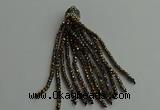 CGP427 2*3mm faceted rondelle handmade chinese crystal tassel pendants