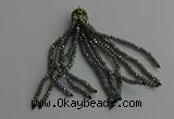 CGP438 2*3mm faceted rondelle handmade chinese crystal tassel pendants