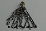 CGP446 2*3mm faceted rondelle handmade chinese crystal tassel pendants