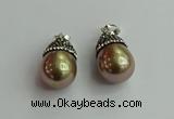 CGP461 15*25mm - 15*30mm teardrop pearl shell pendants wholesale