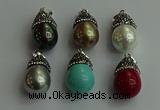 CGP464 15*25mm - 15*30mm teardrop pearl shell pendants wholesale