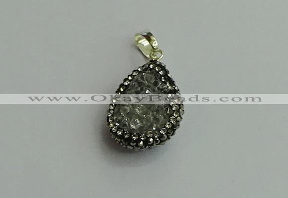 CGP466 15*20mm teardrop crystal glass pendants wholesale