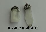 CGP487 15*35mm - 18*45mm nugget white crystal pendants wholesale