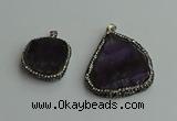 CGP560 25*35mm - 35*45mm freeform amethyst pendants wholesale