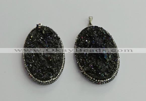 CGP608 35*50mm - 35*55mm oval gemstone pendants wholesale