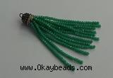 CGP670 2*3mm faceted rondelle handmade chinese crystal tassel pendants