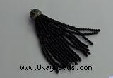 CGP680 3mm round handmade glass beaded tassel pendants wholesale