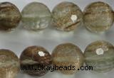 CGQ29 15.5 inches 18mm faceted round gold sand quartz beads