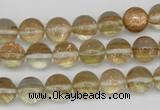 CGQ51 15.5 inches 6mm round gold sand quartz beads wholesale