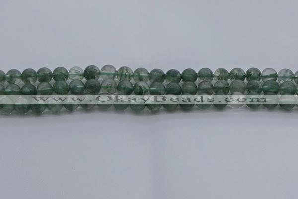 CGQ512 15.5 inches 8mm round matte imitation green phantom quartz beads