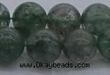 CGQ516 15.5 inches 16mm round matte imitation green phantom quartz beads