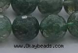 CGQ526 15.5 inches 16mm faceted round imitation green phantom quartz beads