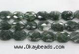 CGQ530 18*22mm - 18*25mm faceted octagonal green phantom quartz beads