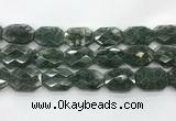 CGQ531 22*30mm - 24*32mm faceted octagonal green phantom quartz beads