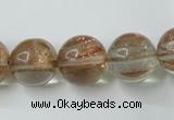 CGQ61 15.5 inches 14mm round gold sand quartz beads wholesale