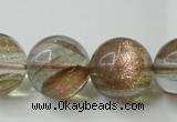 CGQ63 15.5 inches 18mm round gold sand quartz beads wholesale