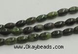 CGR06 16 inches 4*6mm rice green rain forest stone beads wholesale