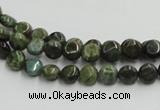 CGR14 16 inches 6mm flat round green rain forest stone beads wholesale