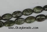 CGR27 15.5 inches 8*12mm oval green rain forest stone beads