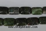 CGR34 15.5 inches 10*14mm rectangle green rain forest stone beads