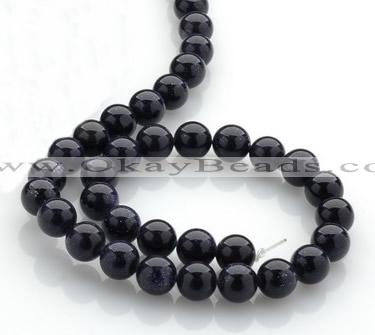 CGS02 15 inches 10mm round blue goldstone beads Wholesale