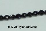 CGS105 15.5 inches 6mm faceted round blue goldstone beads wholesale