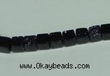 CGS117 15.5 inches 6*6mm cube blue goldstone beads wholesale