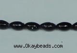 CGS120 15.5 inches 6*10mm rice blue goldstone beads wholesale