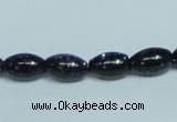 CGS121 15.5 inches 8*12mm rice blue goldstone beads wholesale