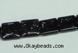 CGS127 15.5 inches 12*12mm square blue goldstone beads wholesale