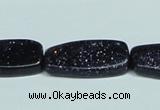 CGS133 15.5 inches 15*30mm twisted rectangle blue goldstone beads wholesale