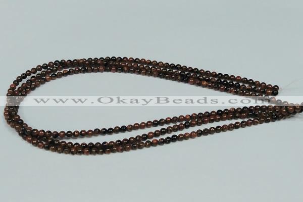 CGS200 15.5 inches 4mm round blue & brown goldstone beads wholesale