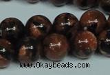 CGS205 15.5 inches 14mm round blue & brown goldstone beads wholesale