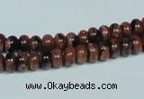 CGS206 15.5 inches 4*6mm rondelle blue & brown goldstone beads wholesale