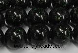 CGS404 15.5 inches 12mm round green goldstone beads wholesale