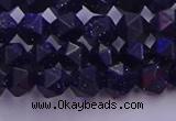 CGS456 15.5 inches 6mm faceted nuggets goldstone beads wholesale